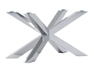 Tischbein für Glasplatte Spider Slim Chrom M
