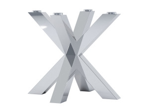 Tischbein für Glasplatte Spider Slim Chrom S