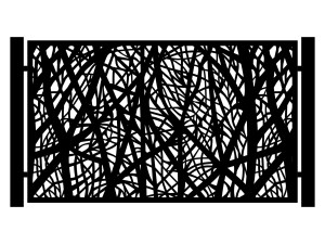 Zaunelement Margarita 200×120 cm - schwarz matt