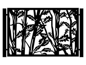 Zaunelement Serena 200×135 cm - weiß matt