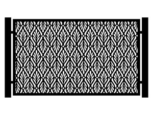 Zaunfeld Loretta 200×120 cm - weiß matt
