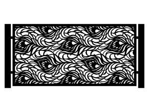 Zaunfeld Gaida 200×100 cm - schwarz matt