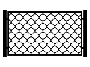 Zaunfeld Bianca 200×120 cm - weiß matt