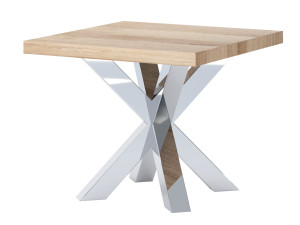 Quadratischer Tisch Spinne slim chrom 60x60cm
