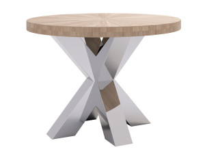 Runder Couchtisch Spider Heavy Chrom Durchmesser 70 cm