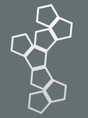 Metall-Wanddekoration für Kletterpflanzen Trellis Pentagon M 54x84 cm - weiß matt