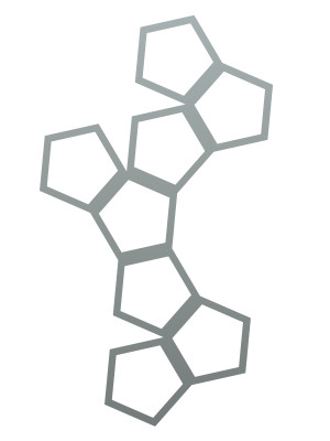 Metall-Wanddekoration für Kletterpflanzen Trellis Pentagon M 54x84 cm - silber