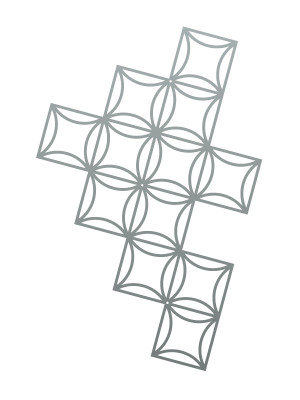 Metall-Wanddekoration für Kletterpflanzen Trejaż Matte L 66x98 cm - silber