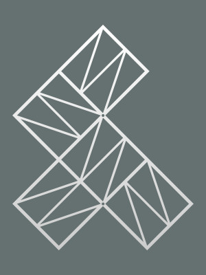 Wanddekoration aus Metall für Kletterpflanzen Spalier Zigzag S 58x58 cm - weiß matt