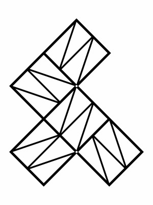Wanddekoration aus Metall für Kletterpflanzen Spalier Zigzag S 58x58 cm - schwarz matt
