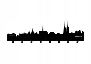 Großer Metall-Kleiderhaken Stadt WIE100 80 cm