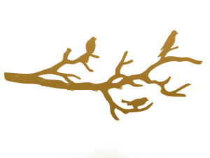 Metall-Wandhaken Ast WIE112 60 cm - gold