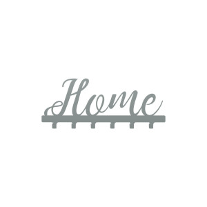 Metall-Kleiderhaken Home - silber