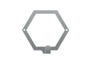 Kleiderhaken Hexagon 13 cm - silber