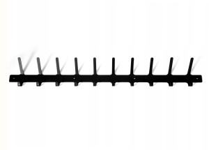 Einfacher Metall-Kleiderhaken 100 cm - schwarz matt