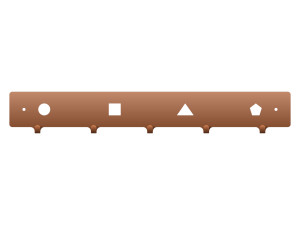 Wand-Metallhaken Shapes 50 cm - kupfer