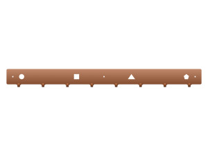 Metall-Wandhaken Formen 80 cm - kupfer