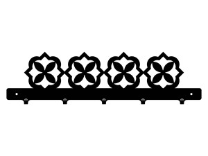 Garderobenhaken für den Vorraum Marokkanisch III 50 cm - schwarz matt