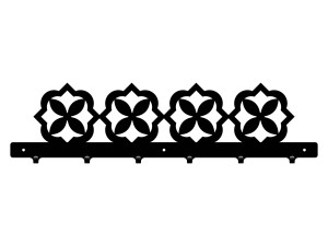 Garderobenhaken für den Vorraum Marokkanisch III 60 cm - schwarz matt