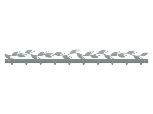 Langer Metallkleiderhaken Zweig 100 cm - silber