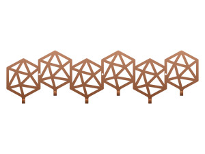 Metallhaken Geometric 60 cm - kupfer