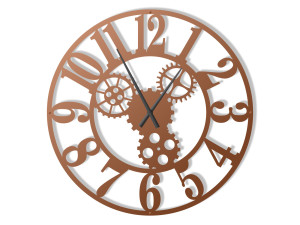 Große Metall-Wanduhr Tryby II 90 cm - kupfer