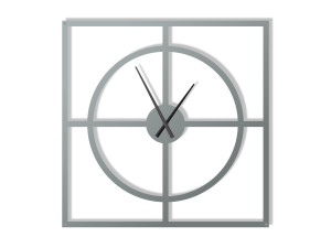 Große Wanduhr Simple 100 cm - silber