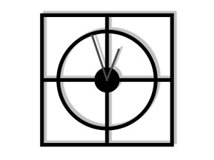 Wanduhr Simple 40 cm - schwarz matt