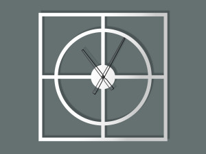 Wanduhr Simple 60 cm - weiß matt
