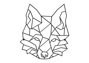 Wanddekoration aus Metall FUCHS D3 75cm