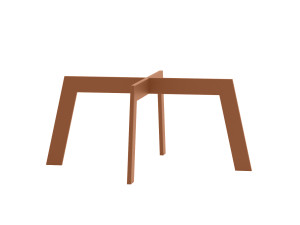 Couchtisch Gestell aus Metall Leon S - kupfer