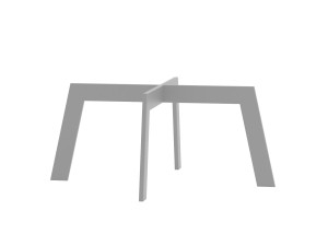 Couchtisch Gestell aus Metall Leon S - silber