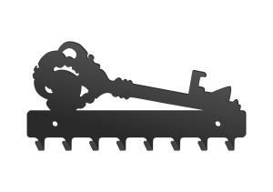 Schlüsselhaken SCHLÜSSEL W145 20cm - schwarz matt