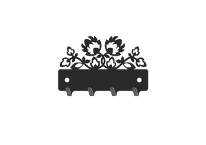 Schlüsselhaken MUSTER W167 10cm - schwarz matt