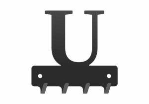 Schlüsselhaken W238 BUCHSTABE U 10cm - kupfer