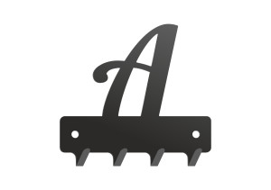 Schlüsselhaken W241 Buchstabe A 10cm - schwarz matt