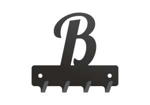 Schlüsselhaken W242 Buchstabe B 10cm - silber