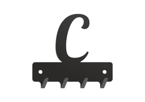 Schlüsselhaken W243 Buchstabe C 10cm - schwarz matt