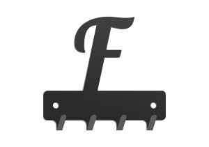 Schlüsselhaken W246 BUCHSTABE F 10cm - weiß matt