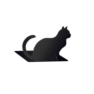 Buchstützen Katze - gold