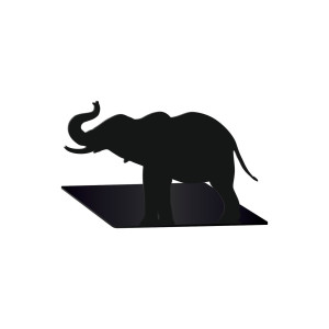 Buchstützen Elefant - silber