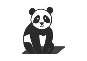 Buchstützen Panda T46 - gold