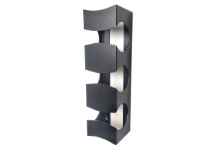 Hängendes Weinregal Monferrato 3 Flaschen 43 cm - schwarz matt