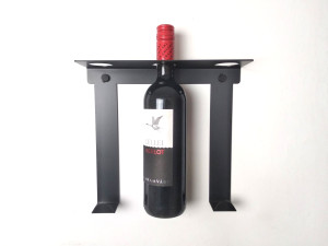 Hängendes Weinregal Weinständer 3 Flaschen 28 cm - weiß matt