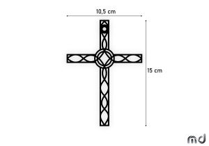 Metallkreuz KNS024 15 cm - gold
