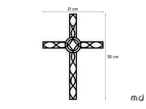 Metallkreuz KNS024 30 cm - kupfer