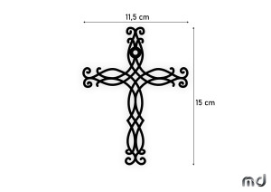 Metallkreuz KNS025 15 cm - kupfer