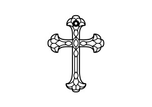 Metallkreuz KNS026 15 cm - gold