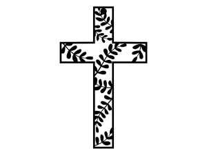 Metallkreuz KNS029 30 cm - schwarz matt