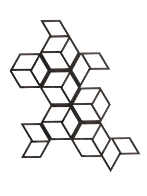 Rankgitter Cube M 65×77 cm - schwarz matt